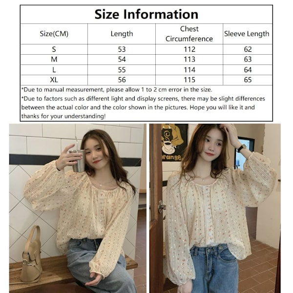 Blomstret skjortebluse XL XL