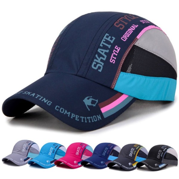 Panel Baseball Hat Quick Dry Sol Hattar SVART Black
