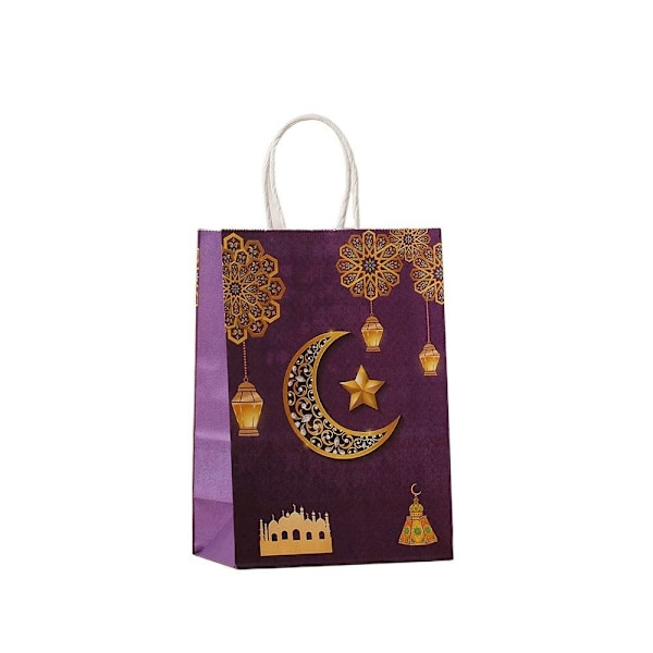 6 stk Eid Mubarak gavepose Candy Cookie Bag STIL 8 STIL 8 Style 8