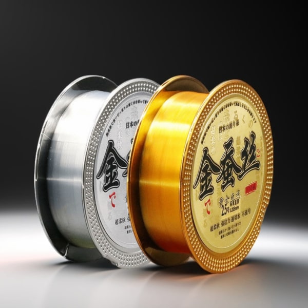 Fluorocarbon Coating Nylon Line Fishing Monofilament Line Silver 4.0-0.325mm-4.0-0.325mm