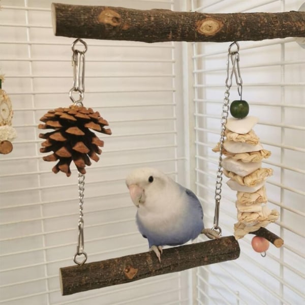 Parrot Swing Legetøj Bird Chew Toy Tyggetøj