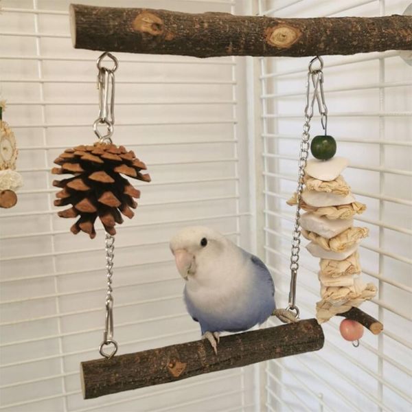 Parrot Swing Toy Bird Chew Toy Tuggbar