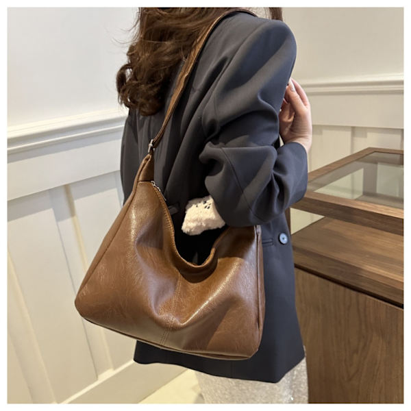 Axelväska Messenger Bag BRUN Brown