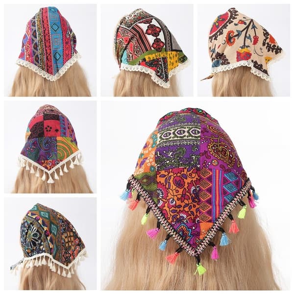 Totem Spets Triangulär Sjal Turban Pannband 5 5 5