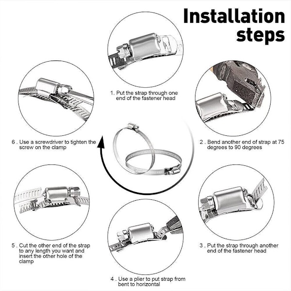 Slangeklemmestrop bilbrændstofrørclips 2M & 5 SNAP 2M & 5 SNAP 2M & 5 Snap