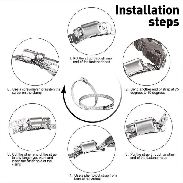 Slangklämma Rem Bil Bränsle Rör Clips 10M & 12 SNAP 10M & 12 SNAP 10M & 12 Snap