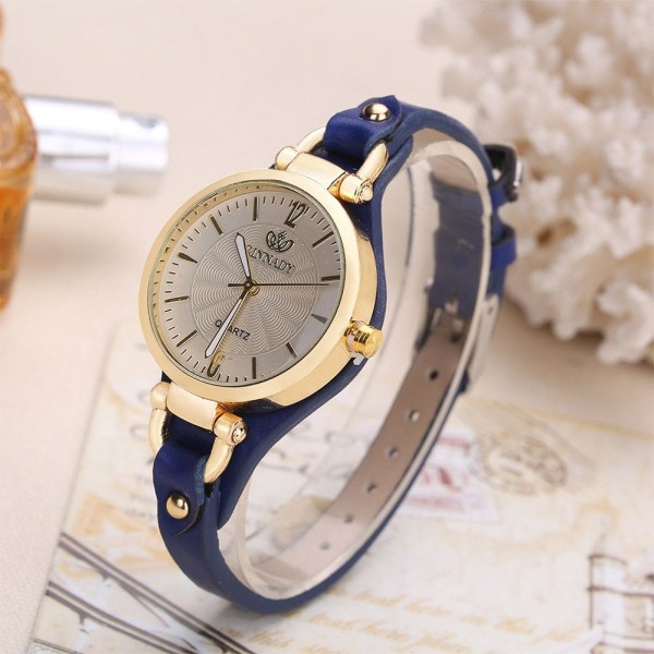 Dameklokke Quartz Armbåndsur BLÅ Blue