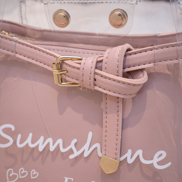 2 i 1 axelväskor Jelly Bag ROSA pink