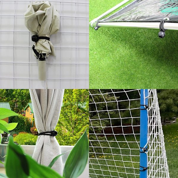 25st Bungee Balls Svart Bungee Cord 9INCH 9INCH 9inch