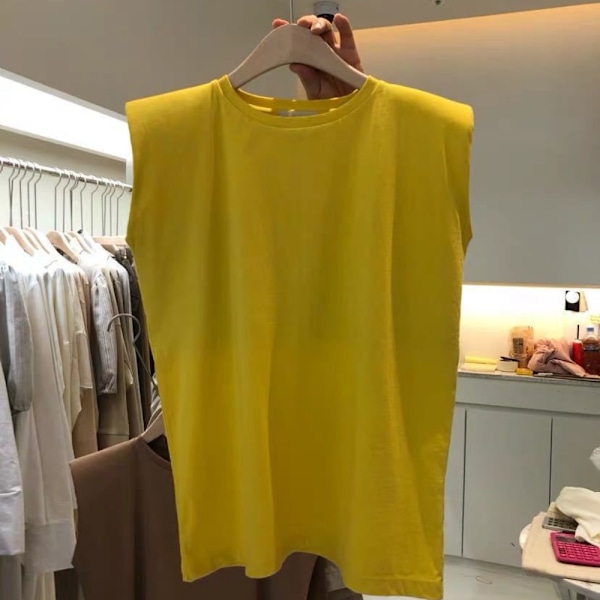 Hihaton T-paita Olka lyhythihainen KELTAINEN L Yellow L