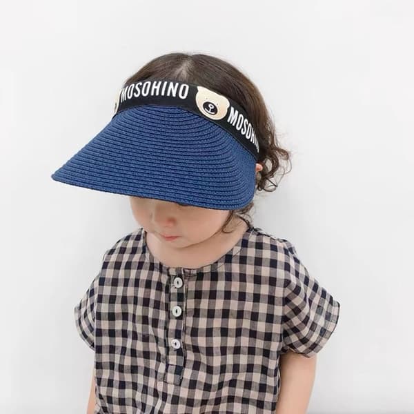 Solhatt med öppen topp MARINBLÅ Navy Blue