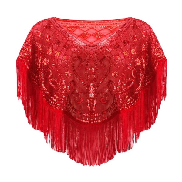 Flapper sjal paljett sjal FARGE 6 FARGE 6 Color 6