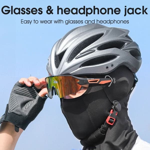 Full Face Cap Sykkel Balaclava MØRKEGRÅ LANG LANG Dark Grey Long-Long