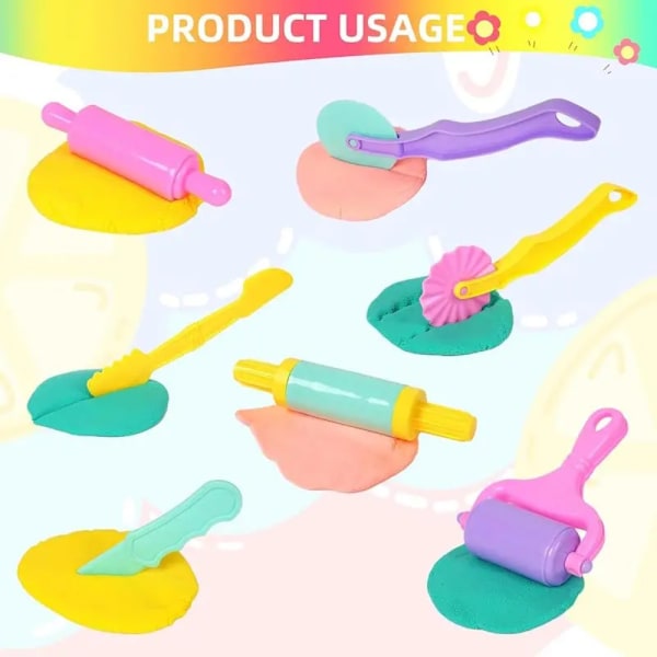Mold muovailusaven tarvikkeet 7 KPL:N NUUDELIKONE 7pcs Noodle Machine