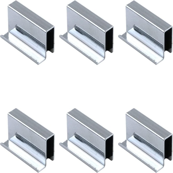 6 kpl Edge Pull Door Clip -lasipidike