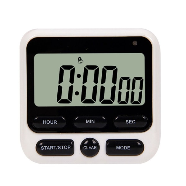 LCD digital timer Digital kökstimer SVART Black