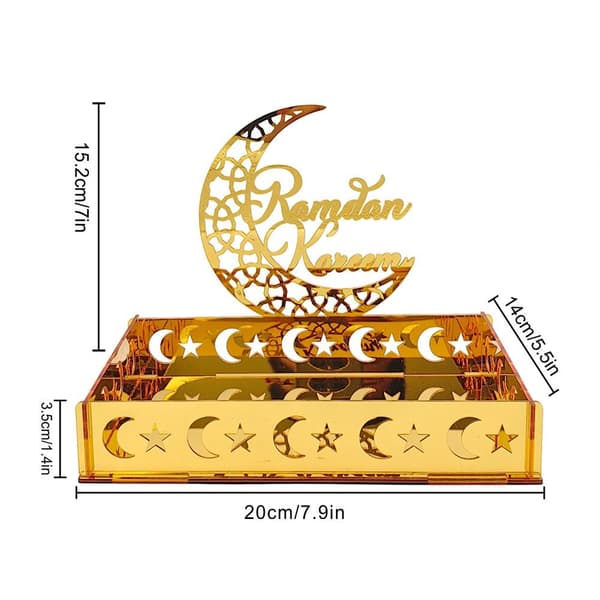 Eid Mubarak Dessertfatning Ramadan Måne Stjerne Plate BT277 BT277