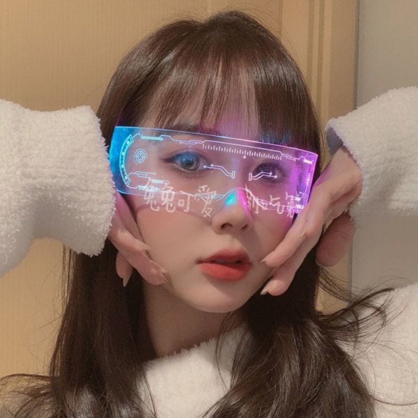 Glödande LED-glasögon Vattentäta glasögon Klara glasögon
