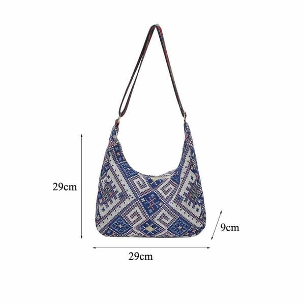 Canvas Tote Bag Messenger Vesker BLÅ blue
