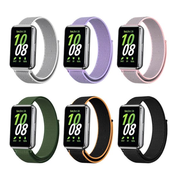 Nylon Loop Armbånd Sort Black