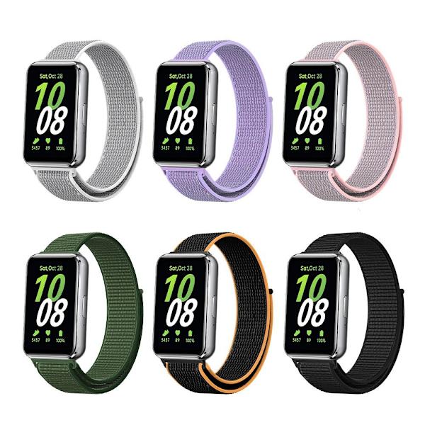 Nylon Loop Strap Armband SVART Black