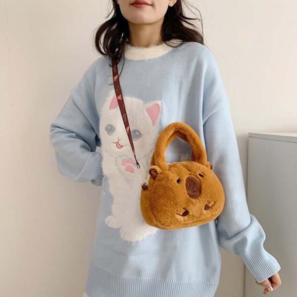 Capybara plysjryggsekk Capibala Crossbody Bag 2 2 2