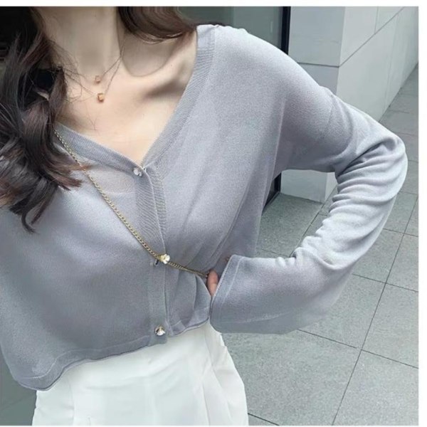 Neulotut neuletakit, neulepuserot GRAY Grey