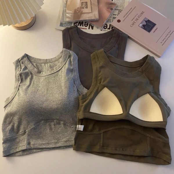 Sexet Sweet Vest Fashion Sommer Camisole MØRKEGRÅ Dark Grey