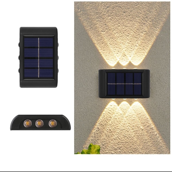2/ 4STK Solcellelamper Vegglys VARM HVIT 4STK 4STK warm white 4PCS-4PCS