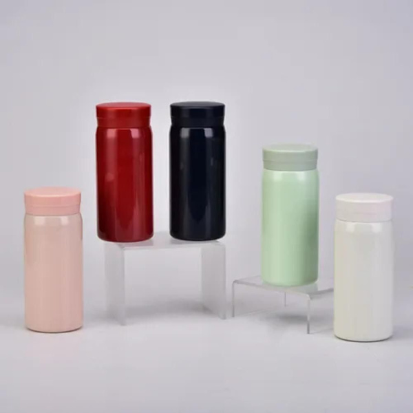 Vandflaske i rustfrit stål Slank isoleret termisk vand red 200ml-200ml