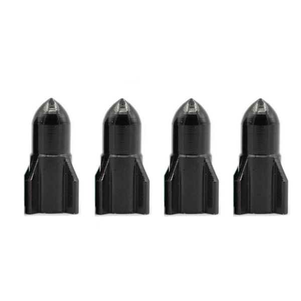 4stk Bildekk Ventilhette Dekkventilhetter SORT Black