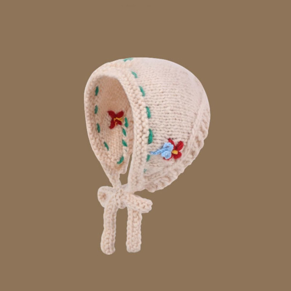 Virkad huvudduk Triangelscarf BEIGE beige