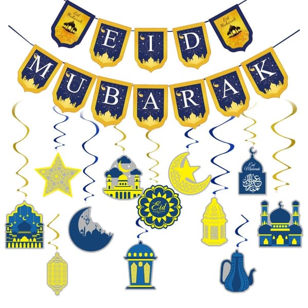 Eid Mubarak -lippu, riippuva koriste C C