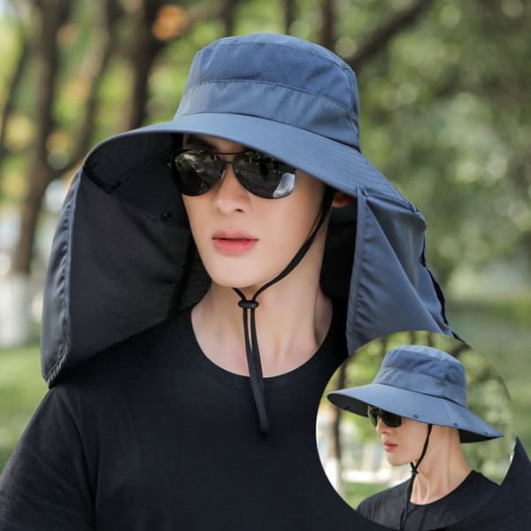 Herr Sommar Fiskarhatt Utomhus Solhatt MÖRKGRÅ dark grey