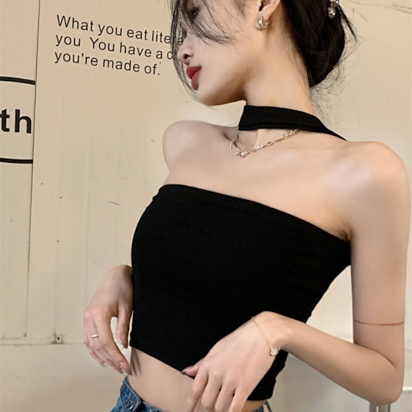Halterneck Tanktop SORT Black
