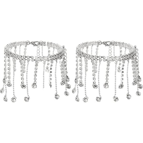 2kpl Nilkkaranneke Jalkaketju SILVER silver