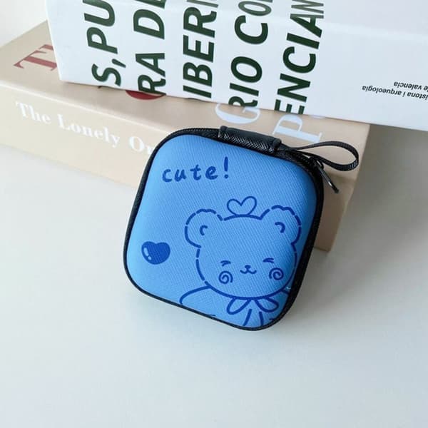 Trådlös hörlursförvaringsväska datakabelsorteringsbox 7 7 7