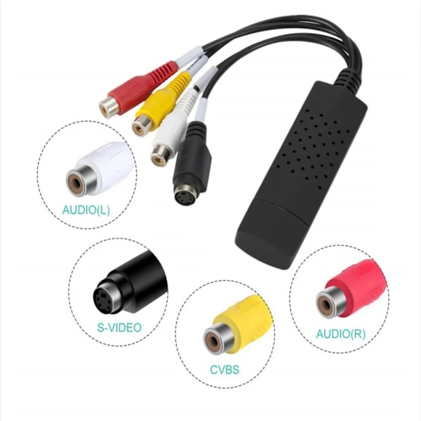 USB 2.0 VHS til DVD Converter Audio Video Capture Card PC