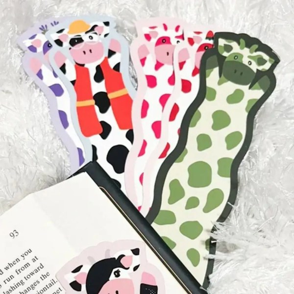 7 stk Wavy Cow Bookmarks Morsomme bokmerker B B B