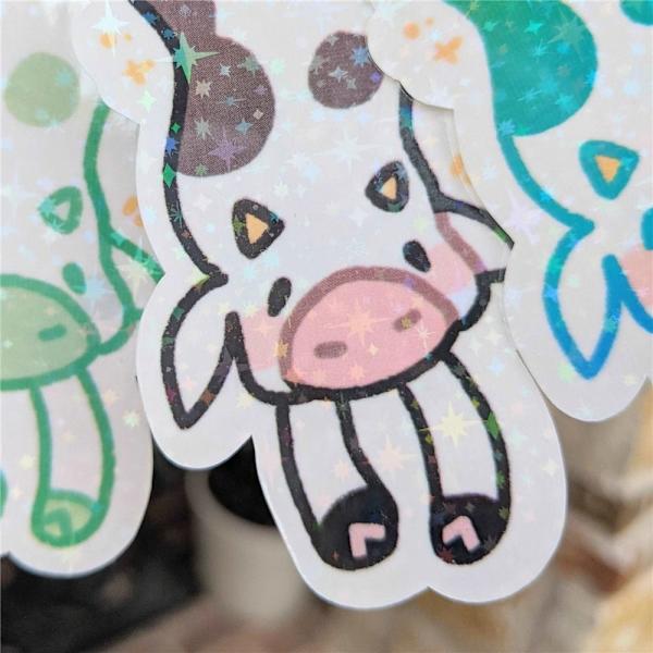 7 Stk Sparkly Cow Bogmærker Læsebogmærker Rekorddelere 7pcs