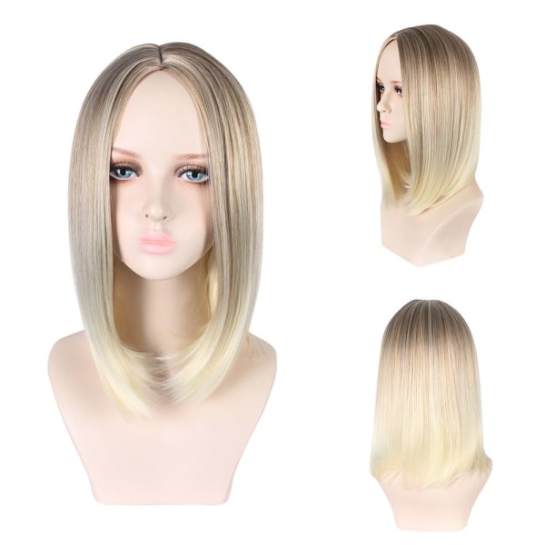 Blond parykk Kort rett hår Naturlig farge white gold f4e1 | white gold |  white gold | Fyndiq