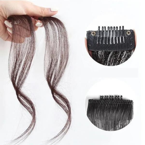 2 stk. Pandehår Clips 25CMLYSBRUN LYS 25cmLight brown