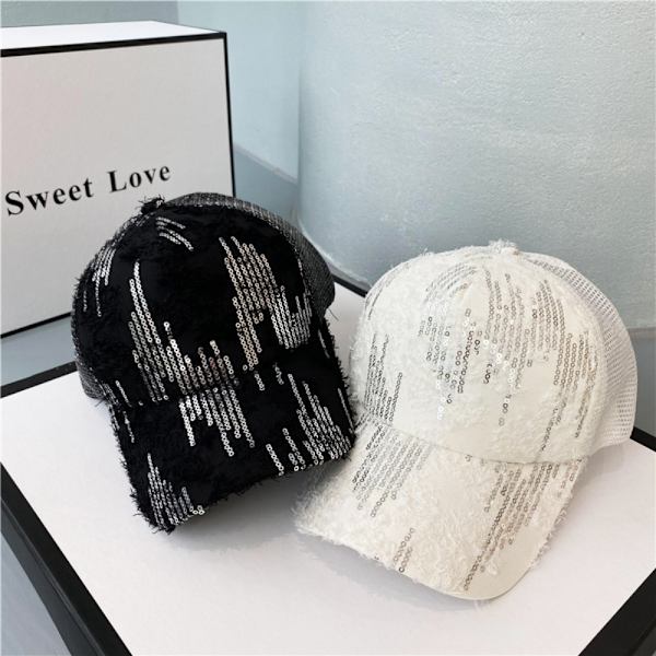 Mesh cap Baseballkeps Mode Dammössor som andas VIT white