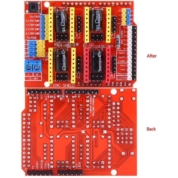 CNC Shield Udvidelseskort Steppermotor Driver DC 12V til 36V