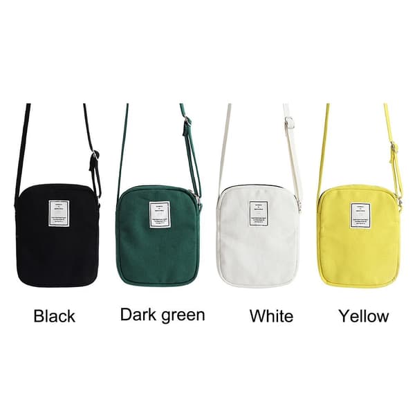 Canvas Telefon Taske Diagonal Taske SORT black