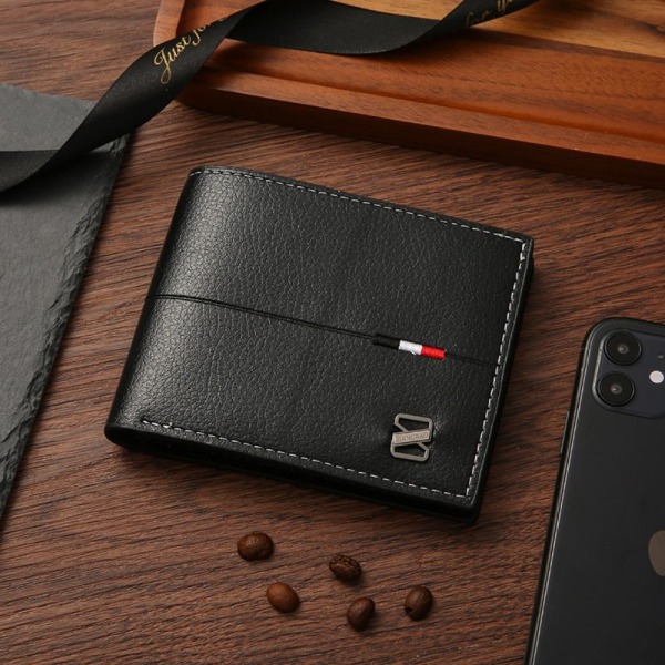 Kort plånbok för män SVART black