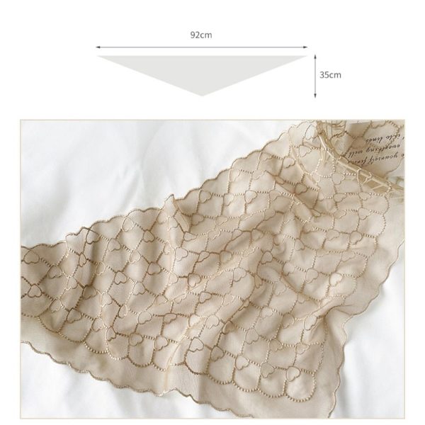 Ohut pitsi Fake Collar Mesh Lankahuivi KHAKI khaki