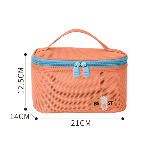 Mesh Bag Makeup Bag ORANGE orange