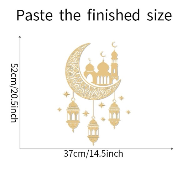 Eid Mubarak Window Stickers Wall Sticker Glas Decal