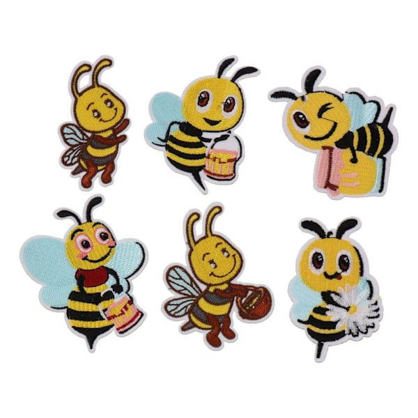 Broderede strygelapper Solsikke Daisy Patch Sy på